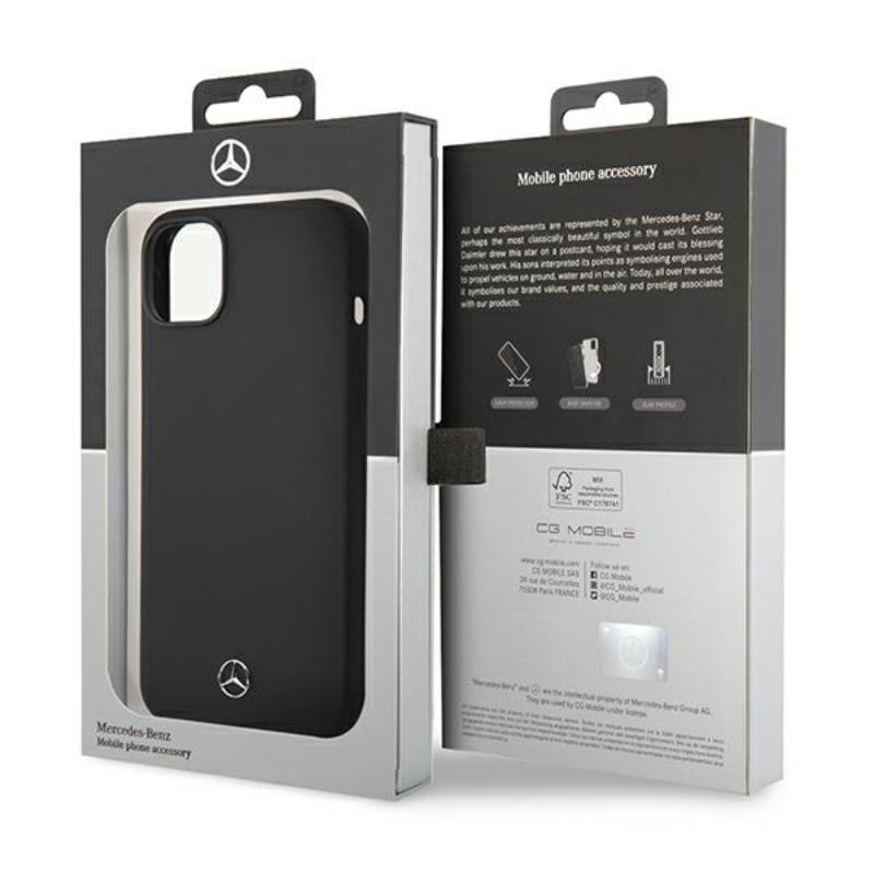 Mercedes Silicone Line MagSafe - Etui iPhone 14 Plus (czarny)