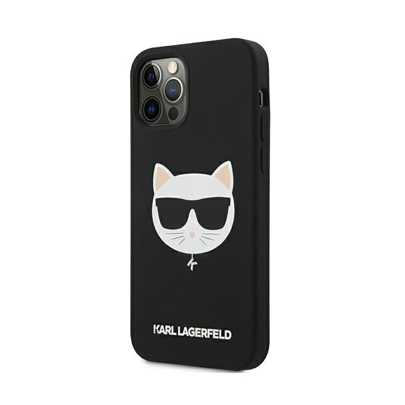 Karl Lagerfeld Choupette Head Silicone - Etui iPhone 12 Pro Max (czarny)