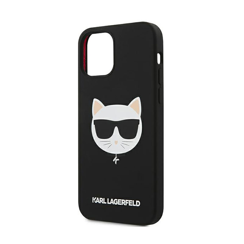 Karl Lagerfeld Choupette Head Silicone - Etui iPhone 12 Pro Max (czarny)