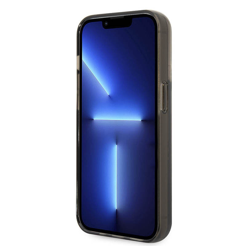 Karl Lagerfeld Liquid Glitter Translucent Elongated Logo Case – Etui iPhone 14 Pro Max (czarny)