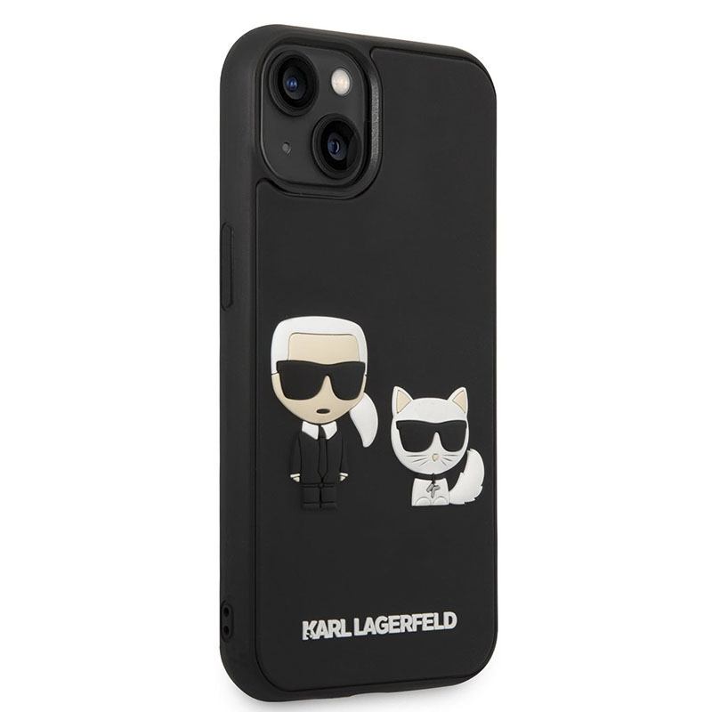 Karl Lagerfeld Ikonik 3D Karl & Choupette - Etui iPhone 14 (czarny)