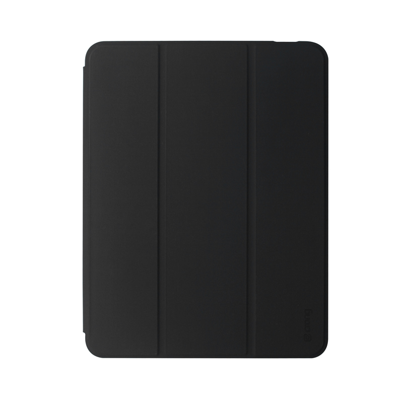 Crong PrimeFolio – Etui iPad 10.9” (2022) z podstawką i schowkiem na Apple Pencil (czarny/przezroczysty)