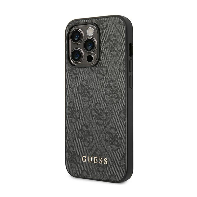 Guess 4G Metal Gold Logo – Etui iPhone 14 Pro (szary)