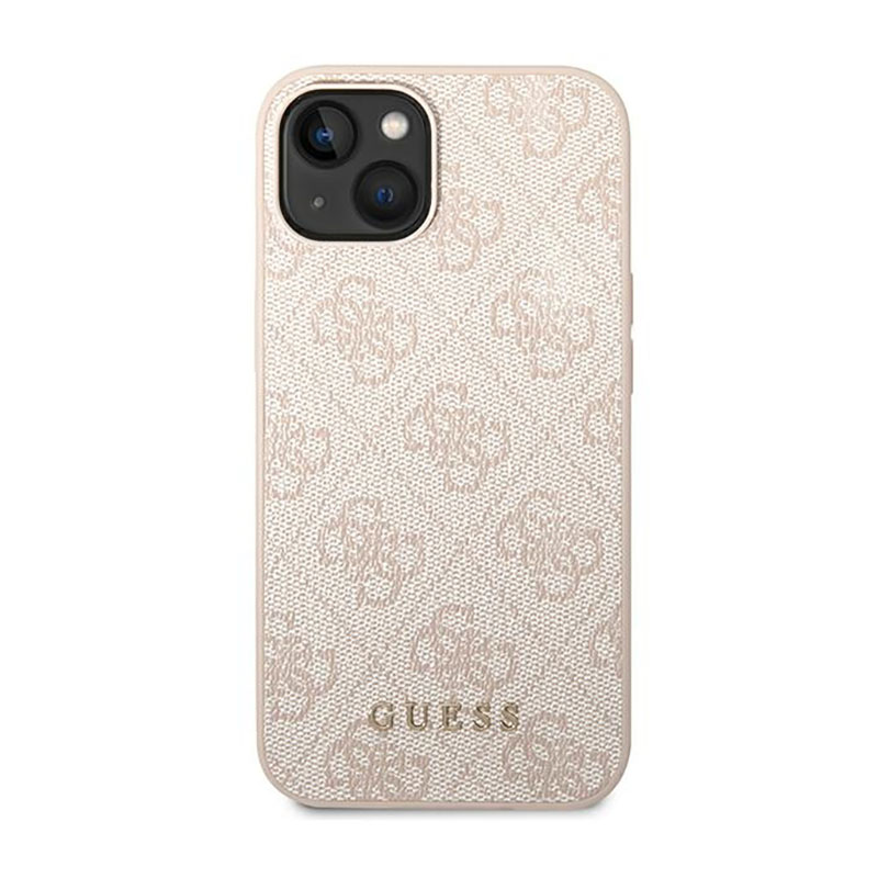 Guess 4G Metal Gold Logo – Etui iPhone 14 Plus (różowy)