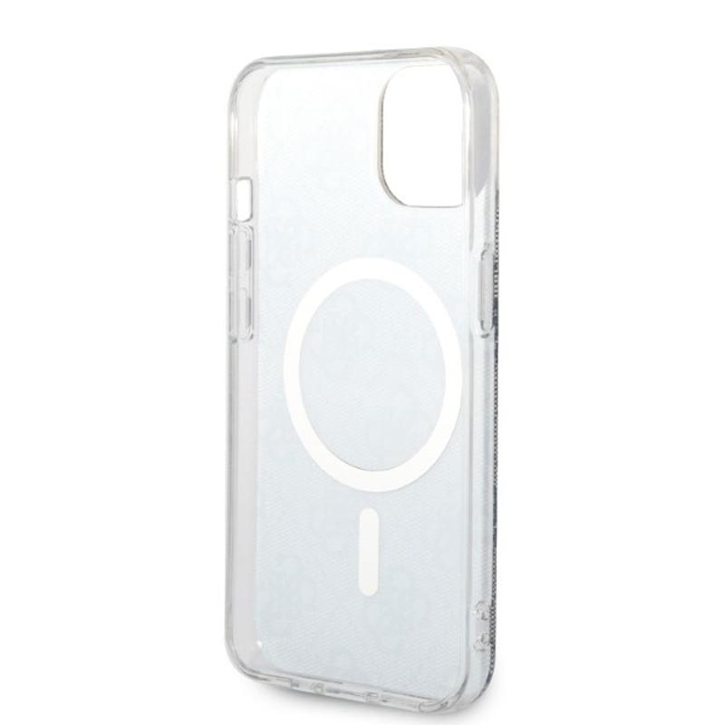 Guess Bundle Pack MagSafe 4G - Zestaw etui + ładowarka MagSafe iPhone 14 (niebieski/złoty)