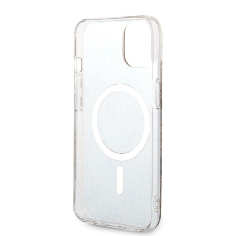 Guess Bundle Pack MagSafe 4G - Zestaw etui + ładowarka MagSafe iPhone 14 (brązowy/złoty)