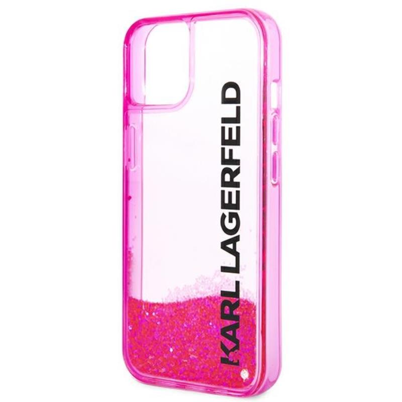 Karl Lagerfeld Liquid Glitter Translucent Elongated Logo Case – Etui iPhone 14 (różowy)
