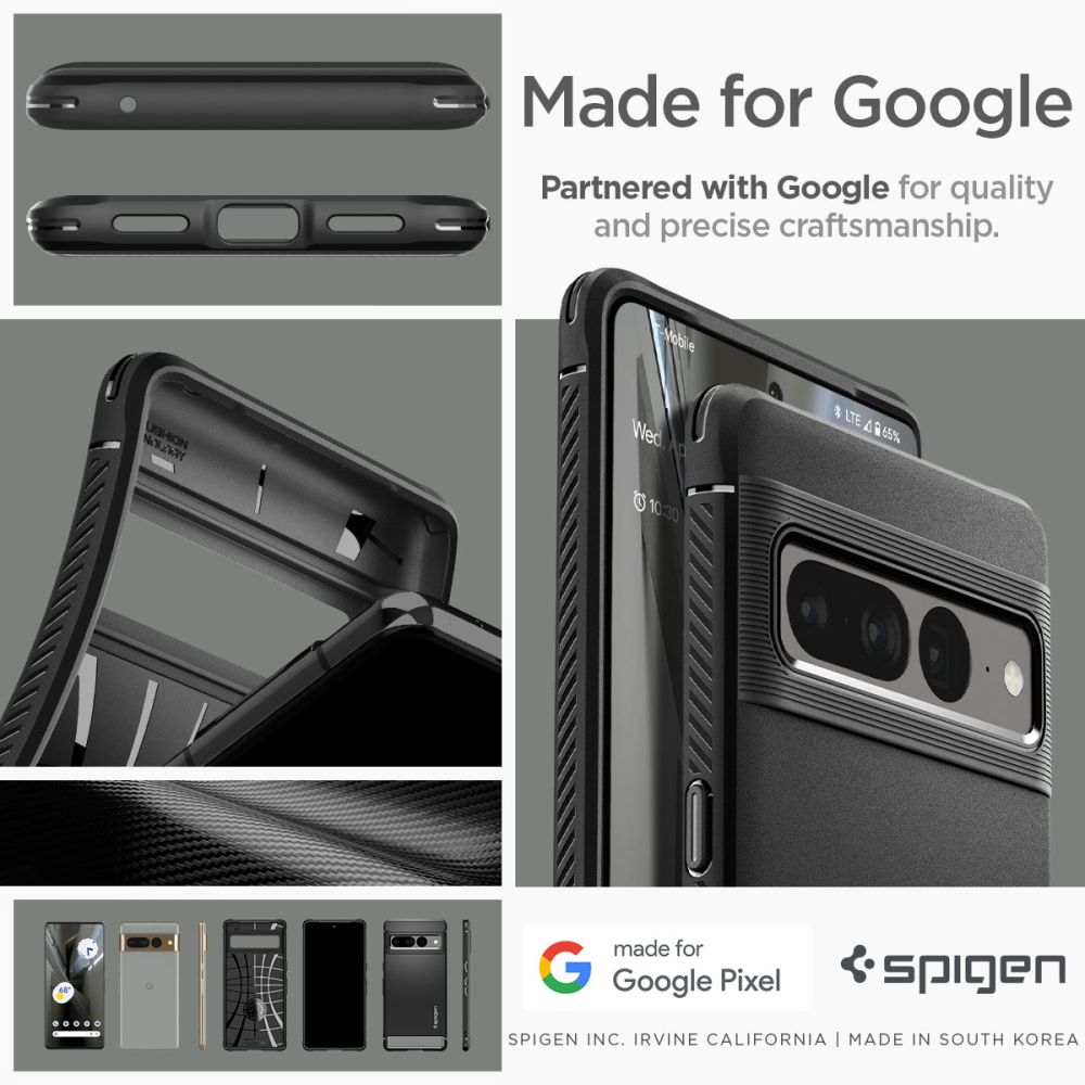Spigen Rugged Armor - Etui do Google Pixel 7 Pro (Czarny)
