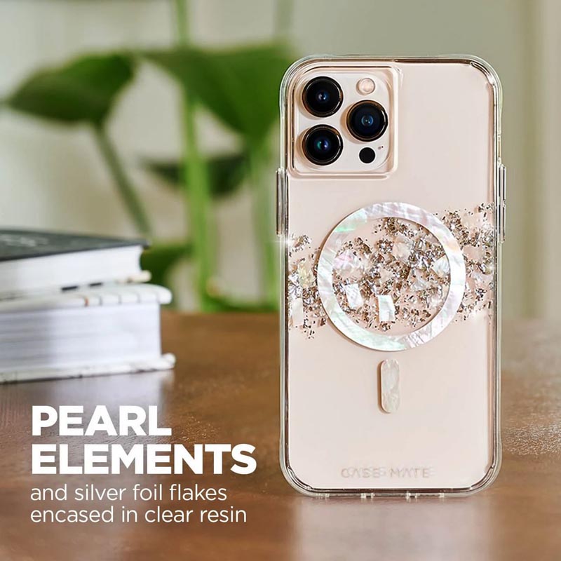 Case-Mate Karat MagSafe - Etui iPhone 14 Pro zdobione masą perłową (A Touch of Pearl)