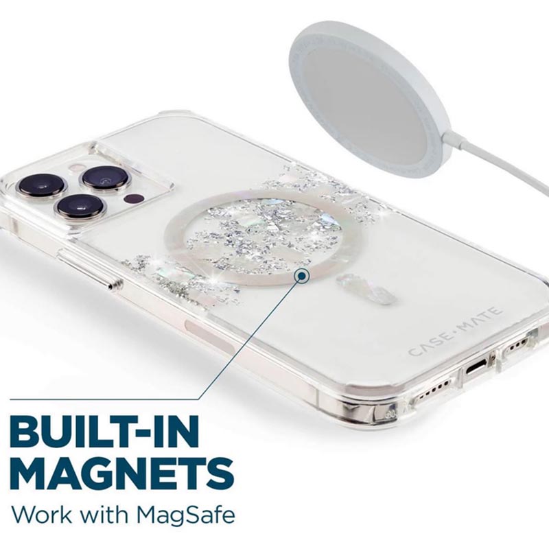 Case-Mate Karat MagSafe - Etui iPhone 14 Pro zdobione masą perłową (A Touch of Pearl)