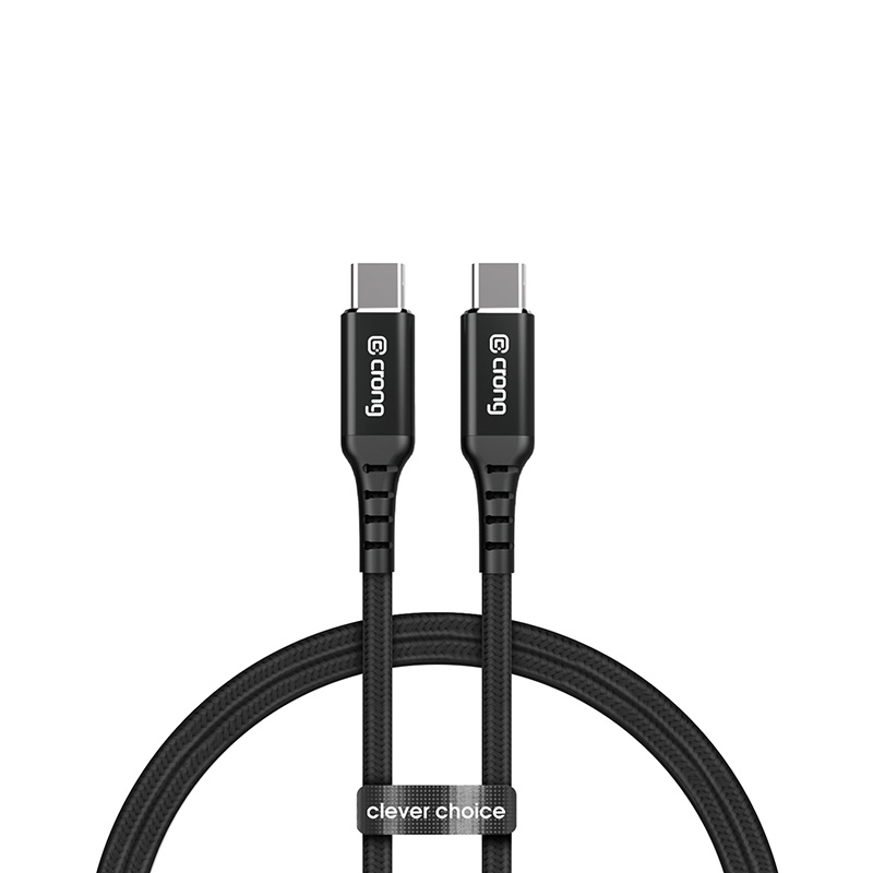 Crong Armor Link - Kabel 100W 5A USB-C do USB-C Fast Charging 200cm (czarny)