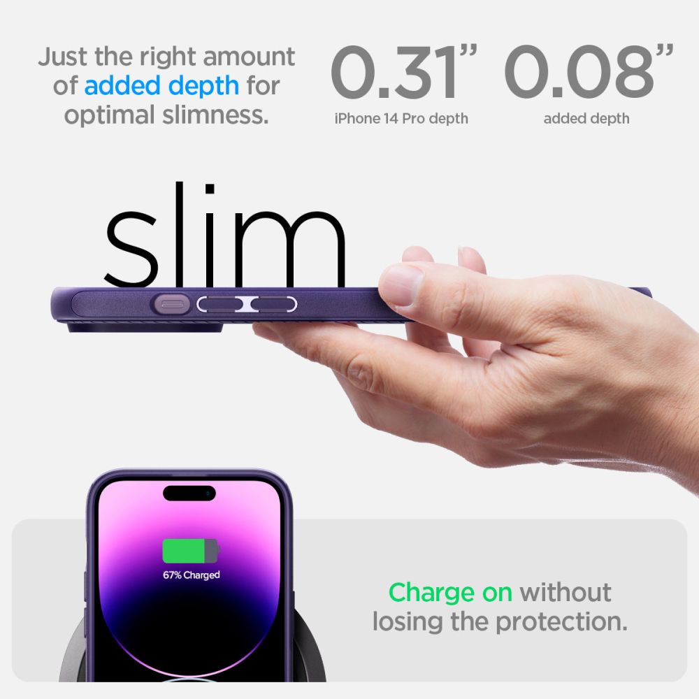Spigen Mag Armor – Etui do iPhone 14 Pro Max (fioletowy)