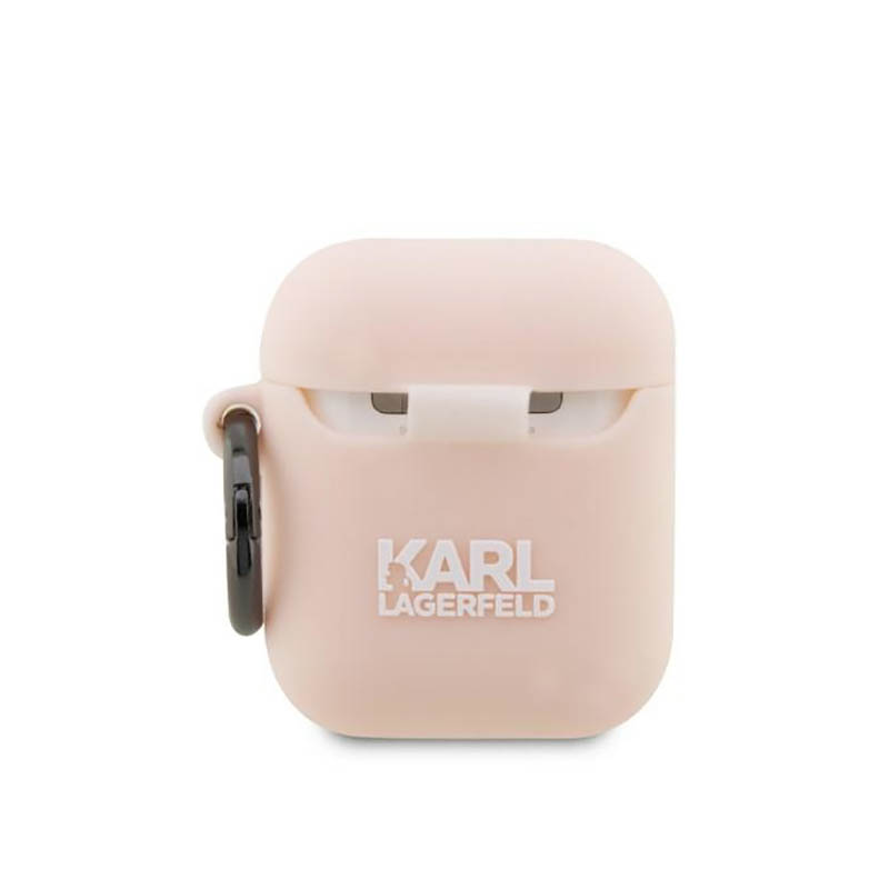 Karl Lagerfeld Silicone NFT Karl Head 3D - Etui AirPods 1/2 gen (różowy)