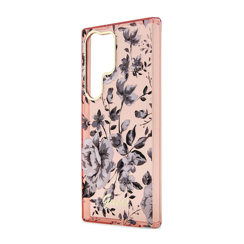 Guess Flower Collection - Etui Samsung Galaxy S23 Ultra (różowy)