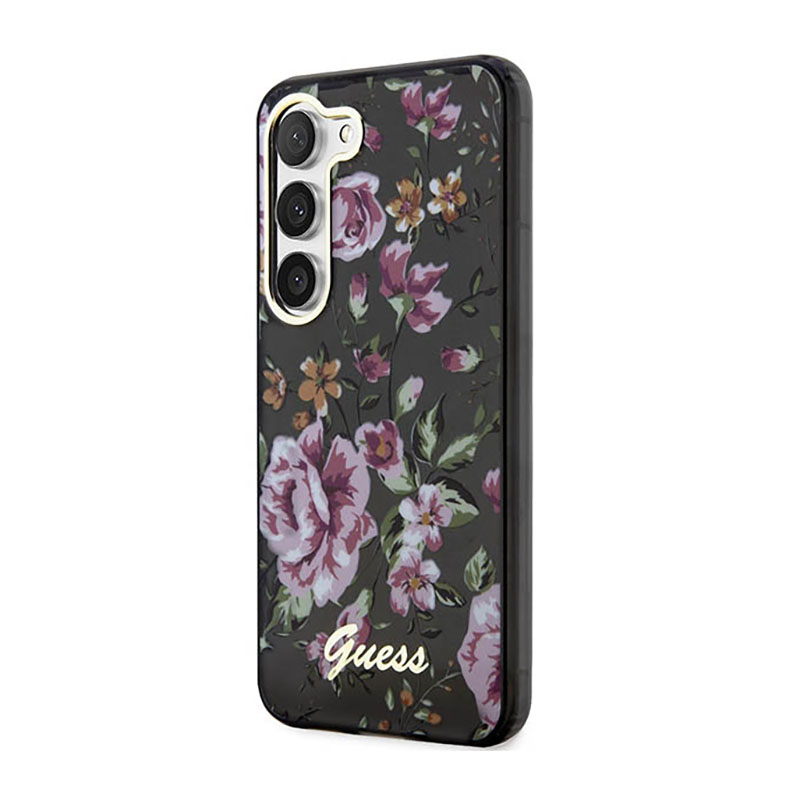Guess Flower Collection - Etui Samsung Galaxy S23+ (czarny)