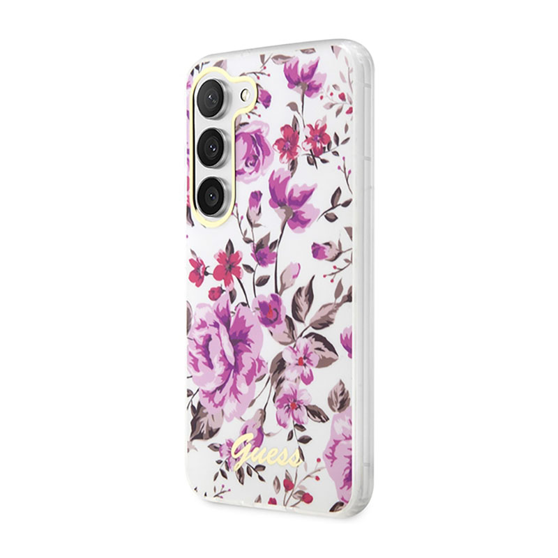 Guess Flower Collection - Etui Samsung Galaxy S23+ (biały)