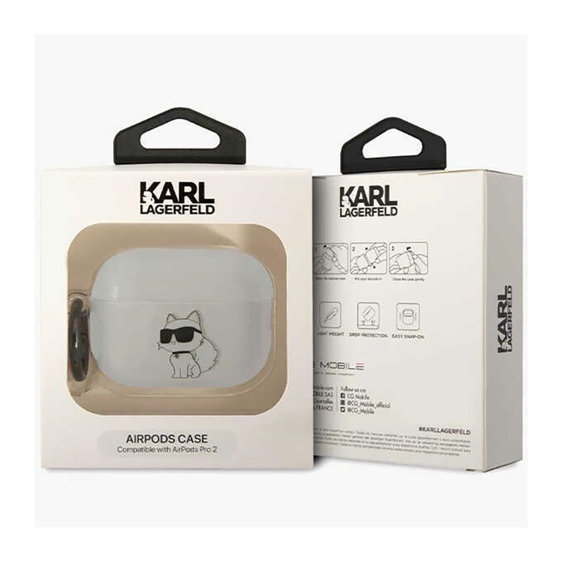 Karl Lagerfeld NFT Ikonik Choupette Head - Etui AirPods Pro 2 (przezroczysty)