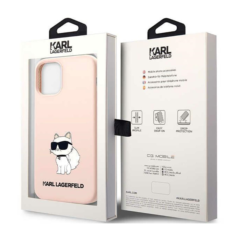 Karl Lagerfeld Silicone NFT Choupette - Etui iPhone 12 / iPhone 12 Pro (różowy)