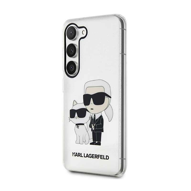 Karl Lagerfeld IML Glitter NFT Karl & Choupette - Etui Samsung Galaxy S23+ (przezroczysty)