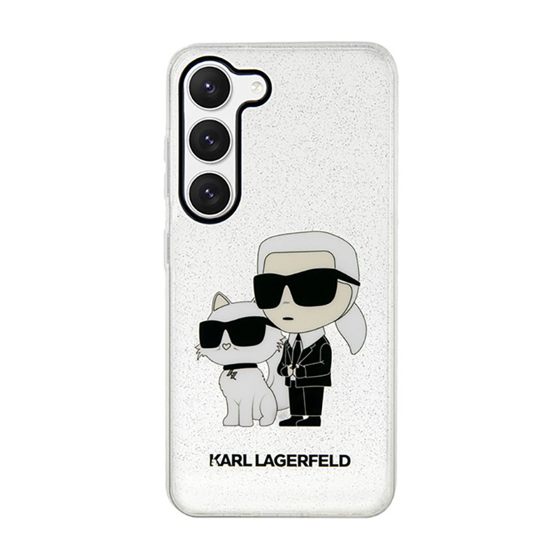 Karl Lagerfeld IML Glitter NFT Karl & Choupette - Etui Samsung Galaxy S23 (przezroczysty)