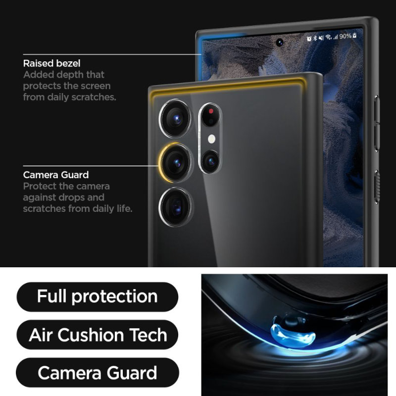 Spigen Ultra Hybrid - Etui do Samsung Galaxy S23 Ultra (Matte Black)