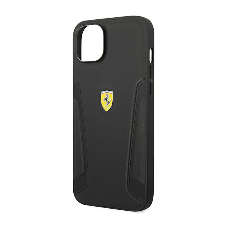 Ferrari Leather Stamp Sides – Etui iPhone 14 Plus (Czarny)