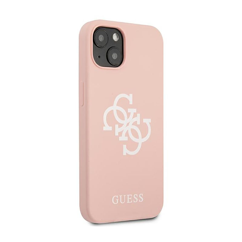 Guess Silicone 4G Big Logo - Etui iPhone 13 mini (różowy)