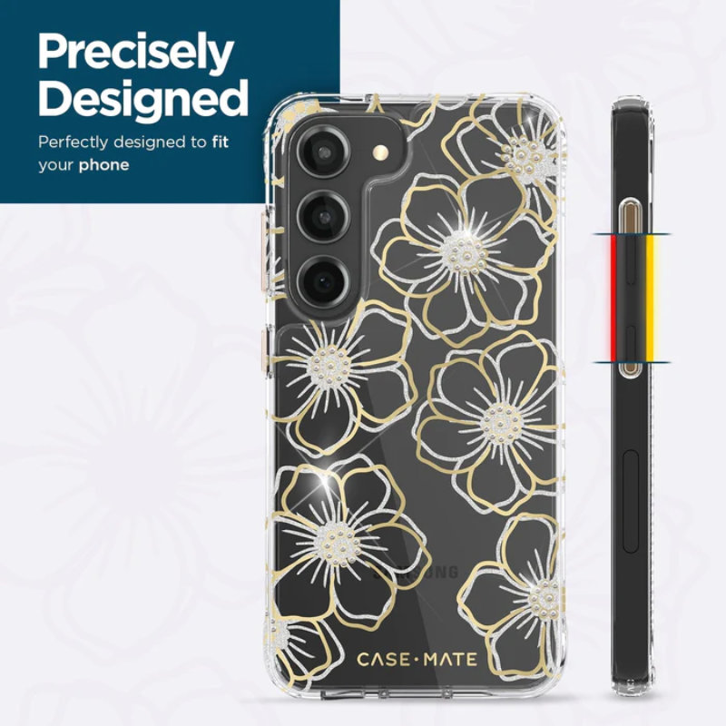 Case-Mate Floral Gems  - Etui Samsung Galaxy S23+ (Przezroczysty)