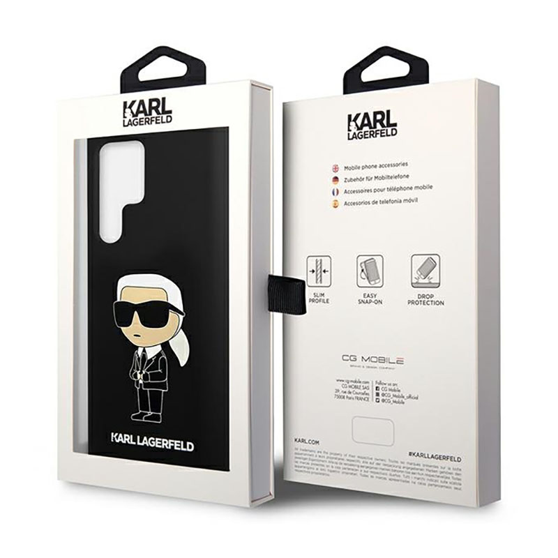 Karl Lagerfeld Silicone NFT Ikonik - Etui Samsung Galaxy S23 Ultra (czarny)