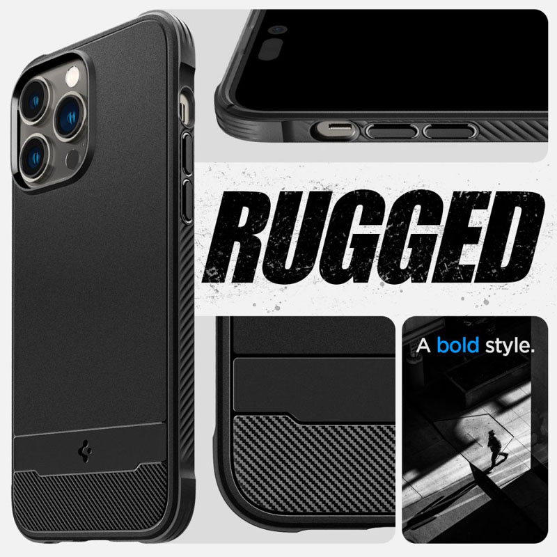 Spigen Rugged Armor Mag MagSafe - Etui do iPhone 14 Pro Max (Czarny)