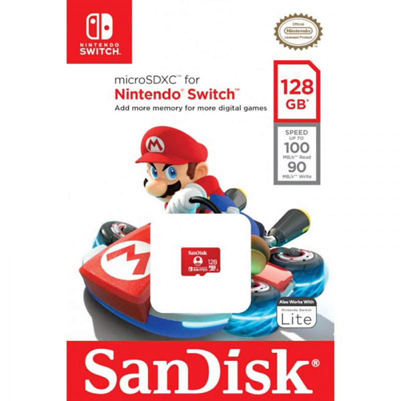 SanDisk Nintendo Switch microSDXC - Karta pamięci 128 GB V30 UHS-I U3 100/90 MB/s