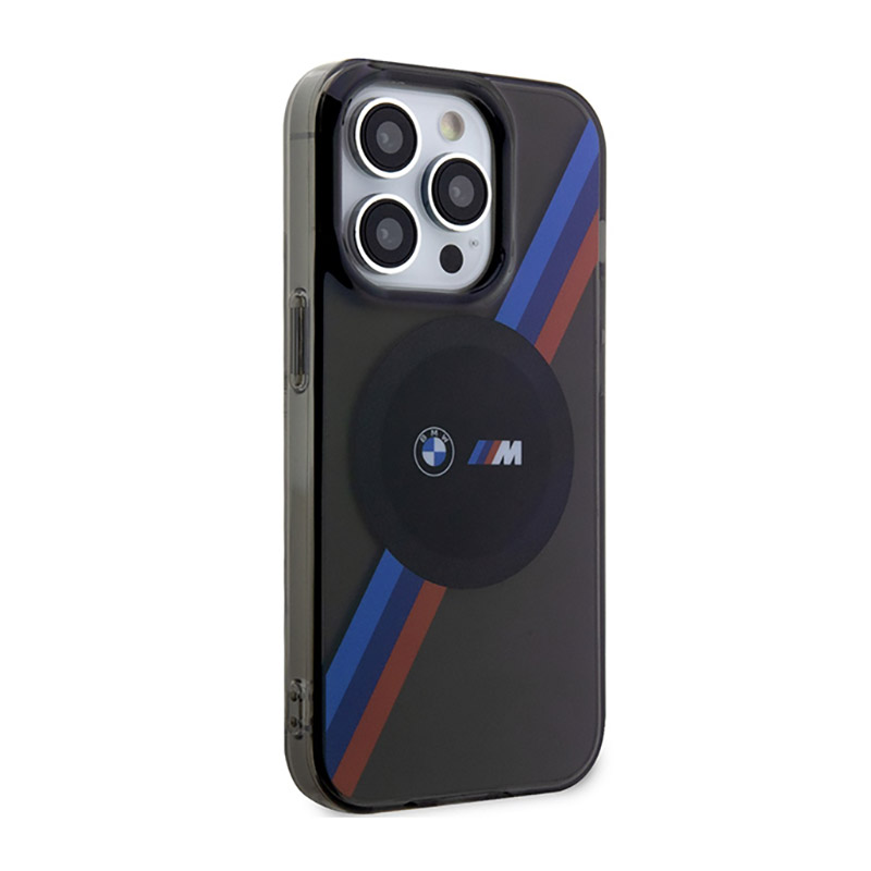 BMW Tricolor Stripes MagSafe - Etui iPhone 14 Pro Max (Szary)
