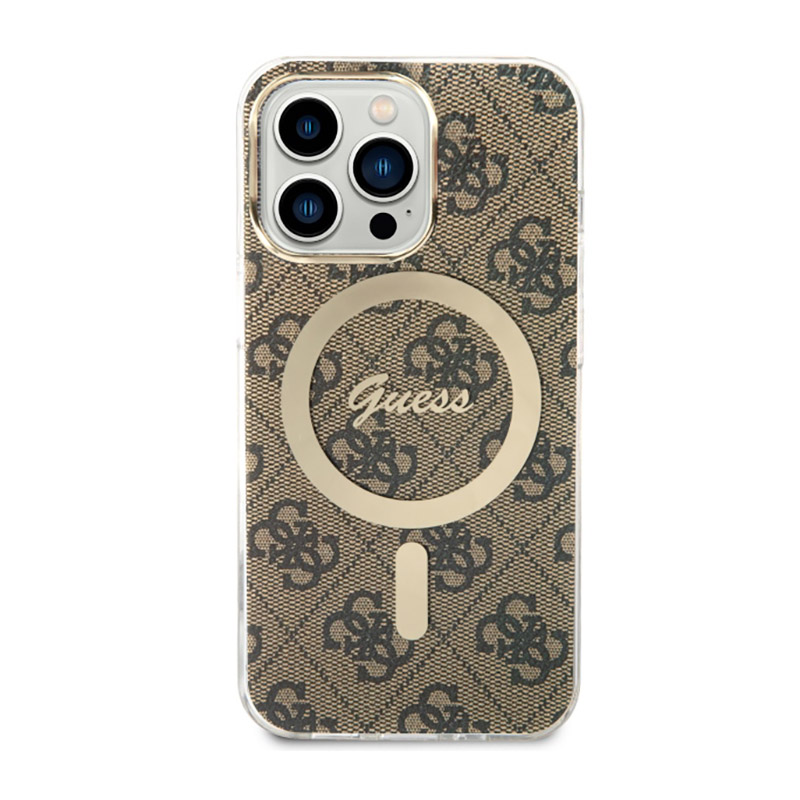 Guess 4G MagSafe - Etui iPhone 13 Pro (Brązowy)