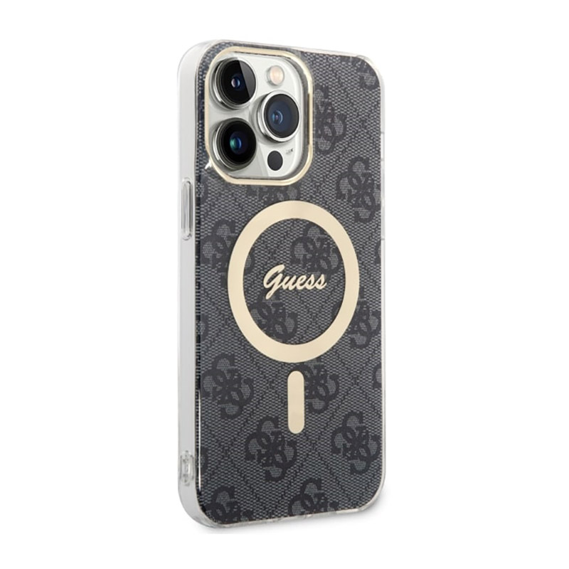 Guess 4G MagSafe - Etui iPhone 14 Pro Max (Czarny)