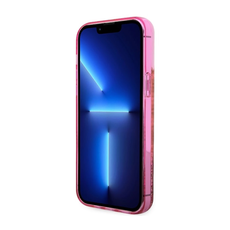Guess Liquid Glitter Transculent 4G - Etui iPhone 14 Pro Max (Różowy)
