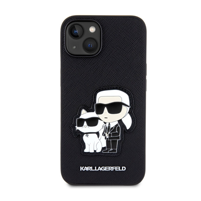 Karl Lagerfeld NFT Saffiano Karl & Choupette - Etui iPhone 14 Plus (Czarny)