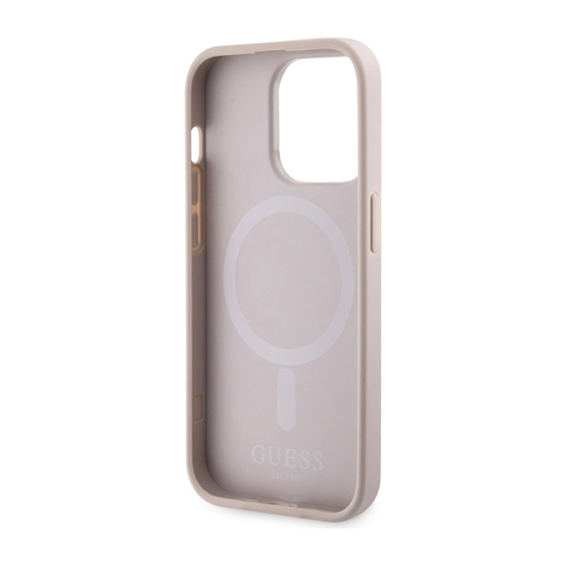 Guess GCube Stripes MagSafe - Etui iPhone 14 Pro Max (Różowy)
