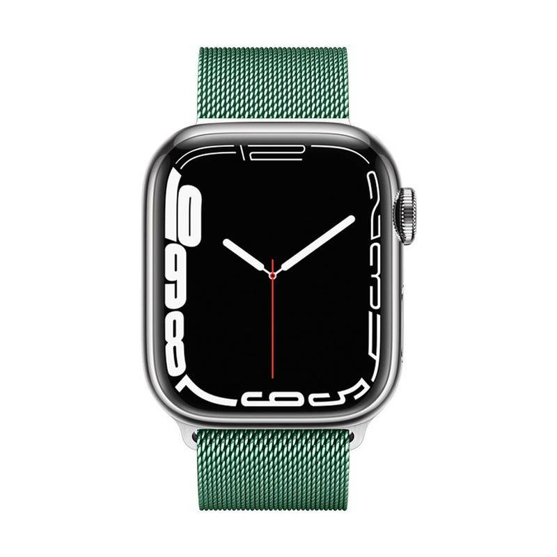 Crong Milano Steel – Pasek ze stali nierdzewnej do Apple Watch 38/40/41 mm (zielony)