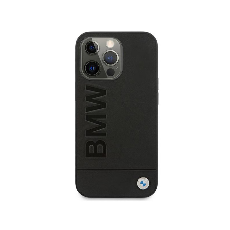 BMW Leather Hot Stamp - Etui iPhone 13 Pro (czarny)