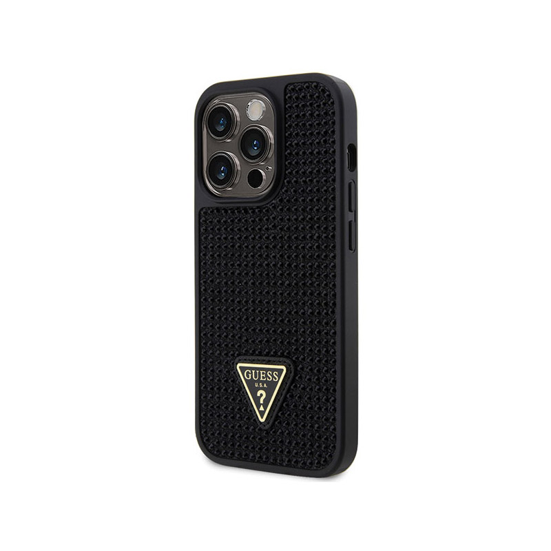 Guess Rhinestone Triangle - Etui iPhone 14 Pro (czarny)