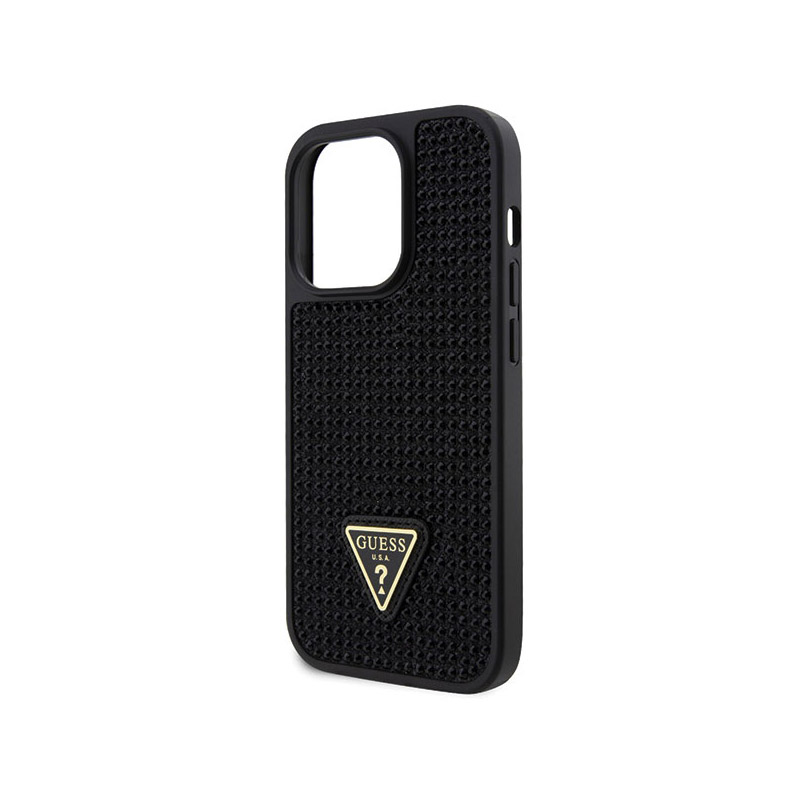 Guess Rhinestone Triangle - Etui iPhone 14 Pro (czarny)