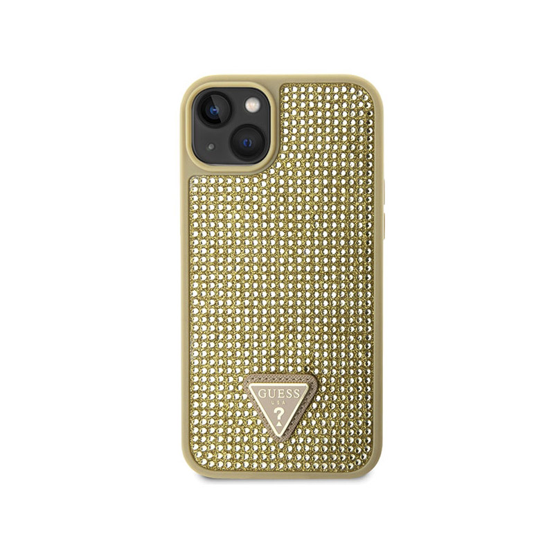 Guess Rhinestone Triangle - Etui iPhone 14 Plus (złoty)