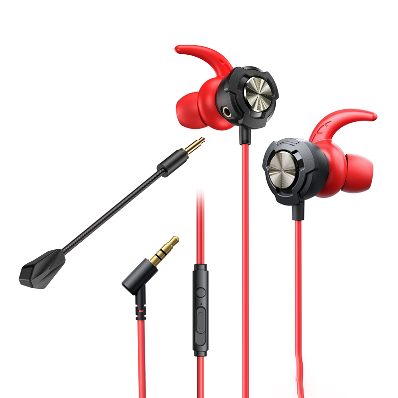 WEKOME YB01 Game Series - Słuchawki przewodowe dla graczy HiFi jack 3,5 mm (Czerwony)