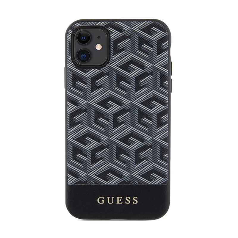 Guess GCube Stripes MagSafe - Etui iPhone 11 (Czarny)