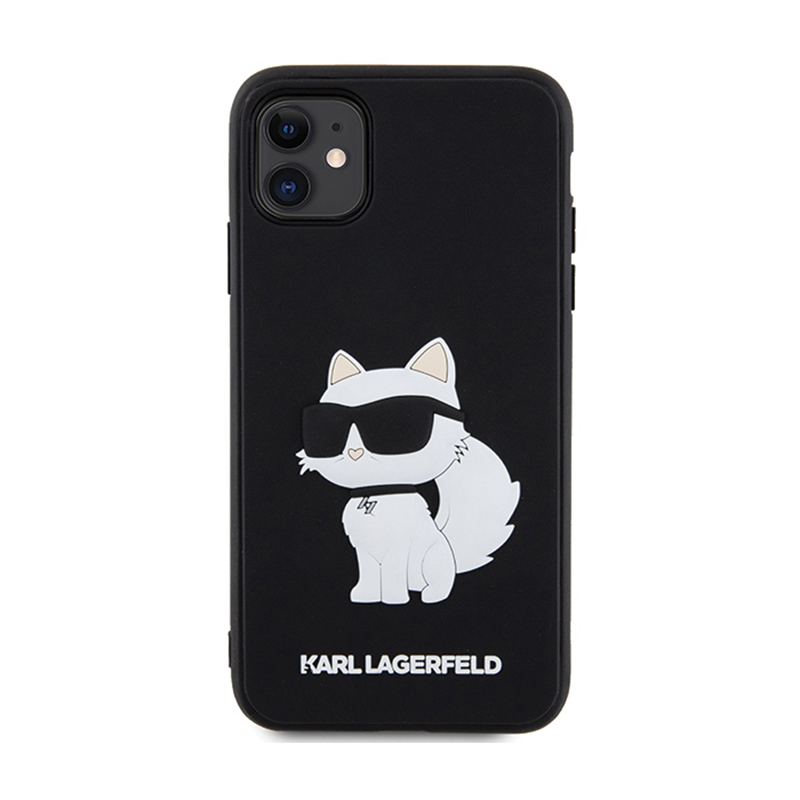 Karl Lagerfeld 3D Rubber NFT Choupette - Etui iPhone 11 (Czarny)