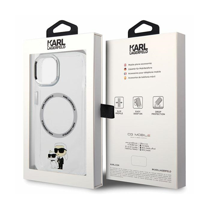 Karl Lagerfeld NFT Karl & Choupette MagSafe - Etui iPhone 13 (Przezroczysty)