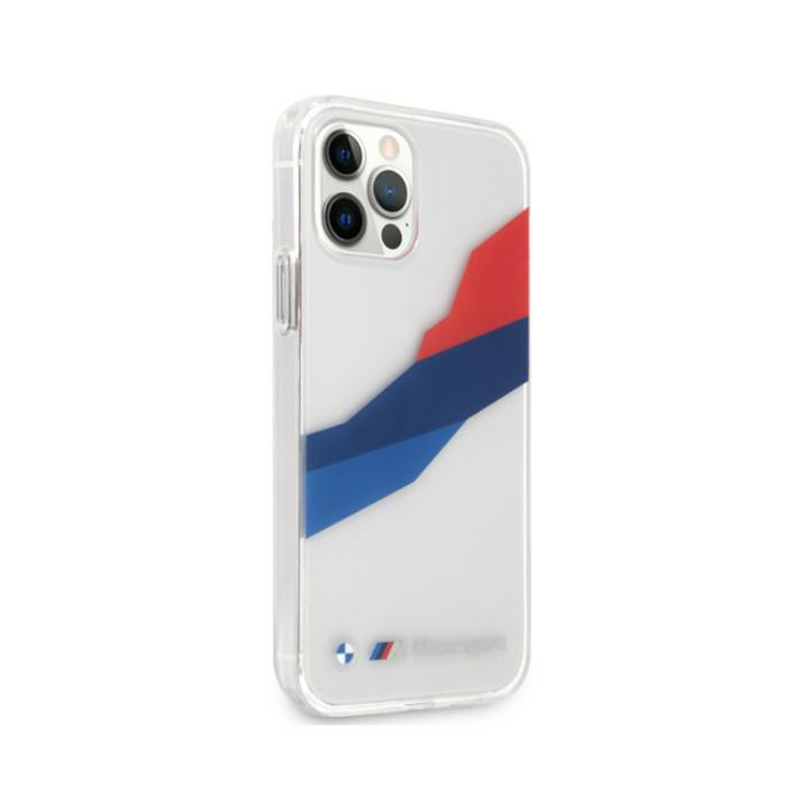 BMW Motorsport Tricolor - Etui iPhone 12 Pro Max (przezroczysty)