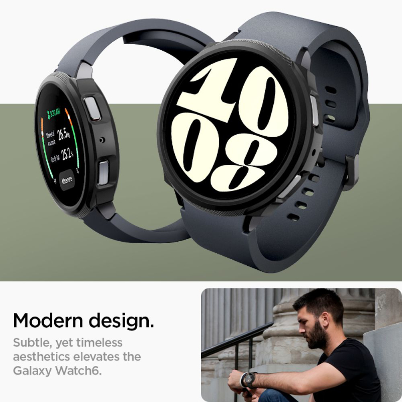 Spigen Liquid Air - Obudowa do Samsung Galaxy Watch 6 44 mm (Czarny)