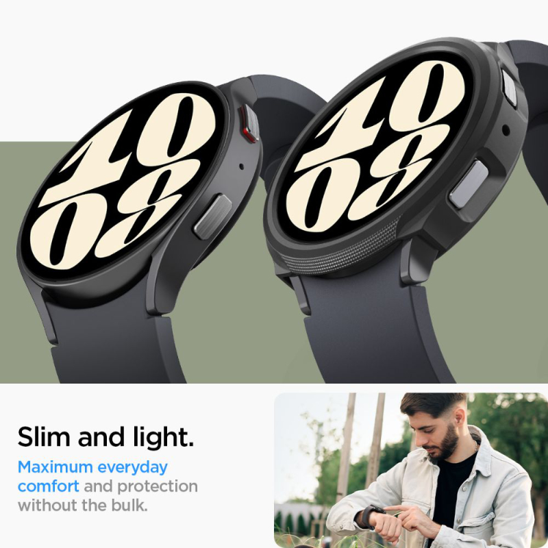 Spigen Liquid Air - Obudowa do Samsung Galaxy Watch 6 44 mm (Czarny)
