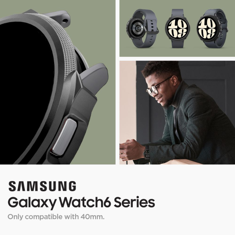 Spigen Liquid Air - Obudowa do Samsung Galaxy Watch 6 40 mm (Czarny)